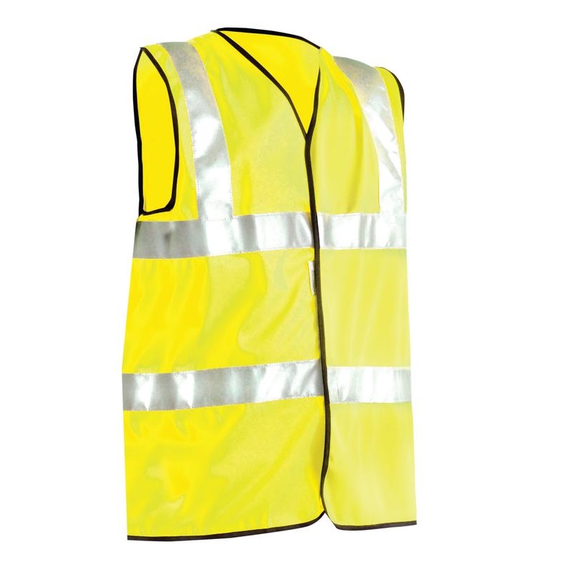 High Visibility Dual Stripe Full Safety Vest in Yellow